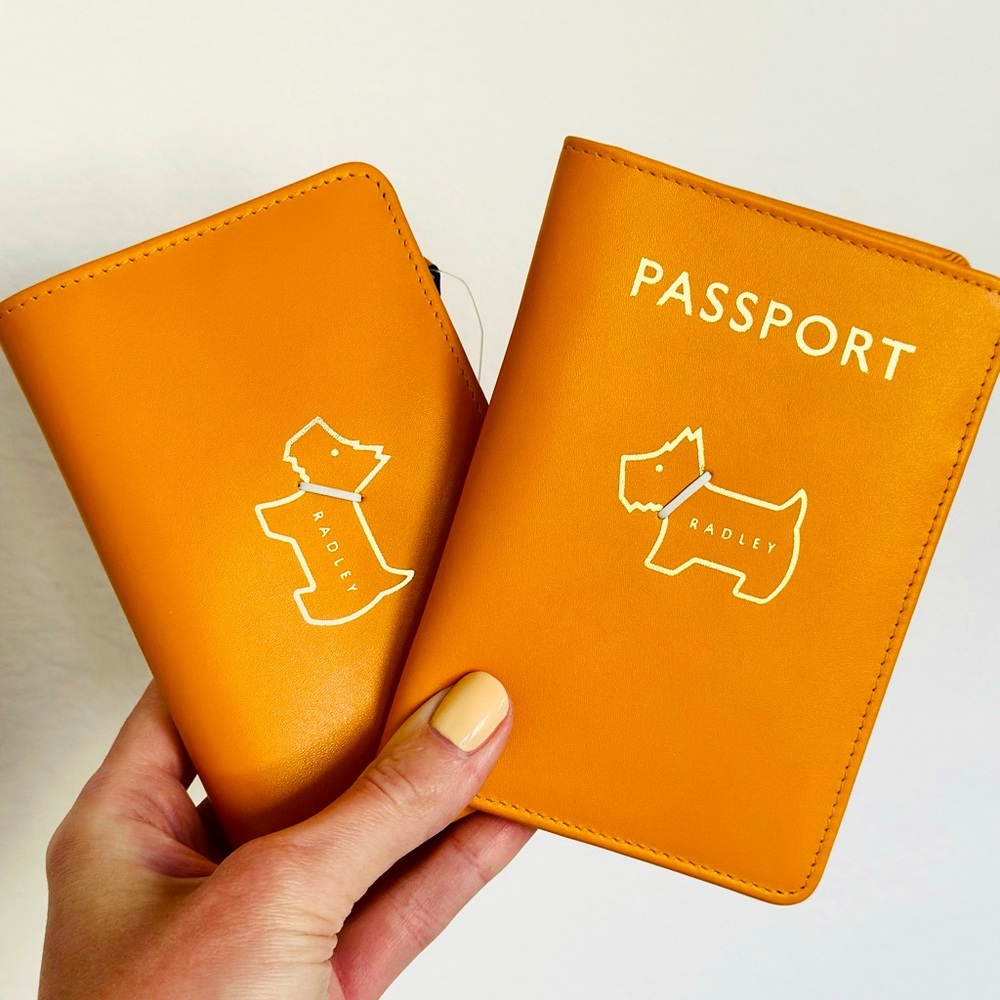 Radley London Leather Passport Cover & Leather Bifold Wallet